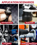 22 Piece Bolt Extractor Set With One Half Inch And Three Eighth Inch Drive Easy Out Stripped Lug Nut Remover Kit application scenarios