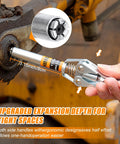 THINKWORK grease gun coupler set with double-handle, extra reach, 90° adaptor for 1/8 in NPT fittings