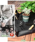 Foldable Plant Repotting Mat With 13 Piece Mini Garden Tools And 30 Pot Hole Mesh Pads, All In One Succulent Tool Kit For Indoor