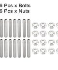 Heavy Duty Stainless Steel Exhaust Manifold Bolts And Studs Hardware Kit For Ford 4.6 Liter And 5.4 Liter V8 Engines, 16 Pcs of Bolts and Nuts