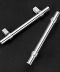 Two 25 Pack 3 Inch Brushed Nickel Cabinet Pulls Satin Nickel Kitchen Drawer Handles on black background, T Bar style