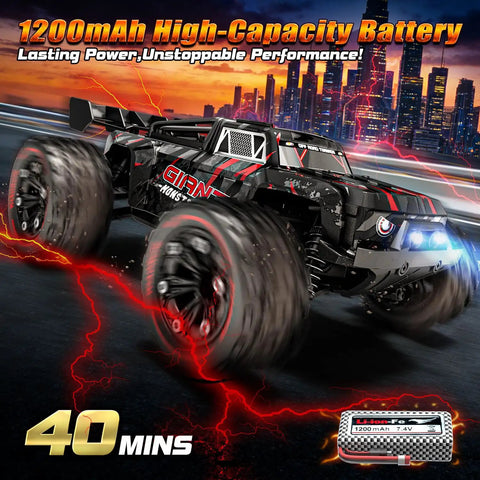 1:16 Scale All Terrain Fast RC Cars for Adults 40KPH, 4WD Electric Off Road Monster Truck With Metal Chassis, city background