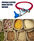 Beefed-Up Heavy Duty Flexible Screw Conveyor With Industrial Spiral Auger shown with grain suction machine and variety of grains