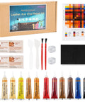 Leather And Vinyl Repair Kit 21 Piece With Fast Application And Mixable Colors for all leather types with tools and color chart