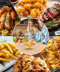 Premium Steel Air Fryer Basket Set With Nonstick Mesh For Even 360 Degree Heat Circulation, family cooking various meals