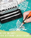 Exacto Knife Set With 16 Pieces Including Three Craft Knives And Thirteen SK5 Steel Blades For Precise Carving Modeling