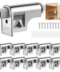 10 Pack Soft Close Cabinet Hinges Adjustable Hydraulic Slow Damper For Kitchen And Closet Doors Face Frame And Frameless Cabinets display with mounting screws.