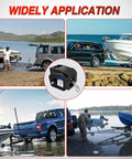 Beefy 3500 Lb Electric Boat Winch 12V DC With Remote Control And Hand Crank Portable Waterproof Reversible Trailer Winch For Boats mounted on trailer