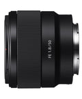 Side view of FE 50mm F1.8 Standard Lens For Full Frame E Mount Cameras Dope Bokeh And Crisp Detail Across The Frame Lightweight Compact Build