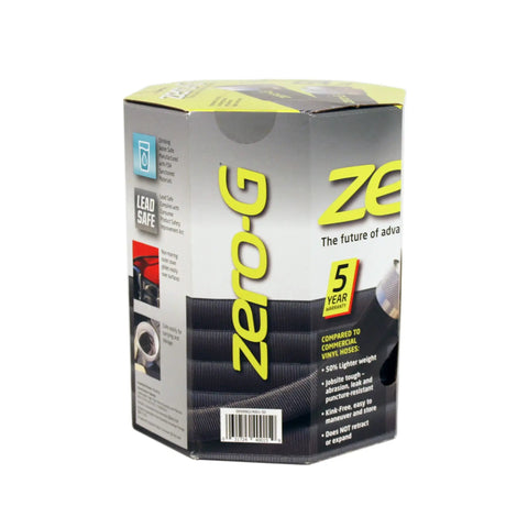 Box of the Ultra Flexible Lightweight Garden Hose Five Eighth Inch By Fifty Feet displayed with product features