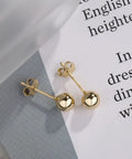 14K Gold Stud Earrings for Women Hypoallergenic Flat Back Everyday Bling Lead Free Nickel Free Durable Shine Comfortable Flat Back Earrings Safe for Sensitive Ears Classic Dainty Jewelry Gift for Any Occasion, 15.2mm gold studs