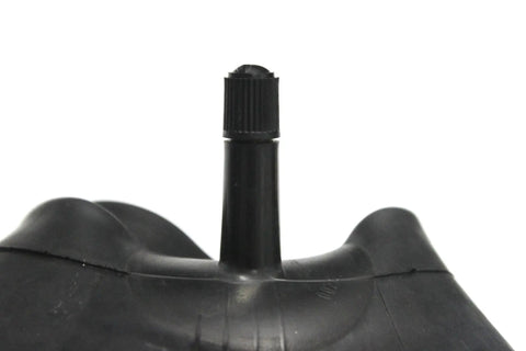 Close-up of TR13 Straight Valve Lawn And Garden Inner Tube For Wheelbarrows Tractors Mowers And Carts 16x6.50-8 with valve visible