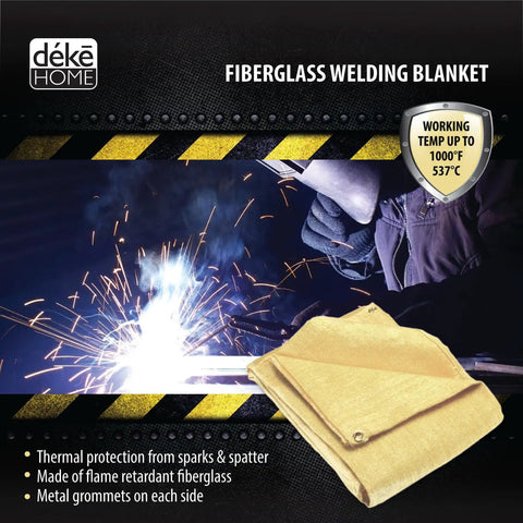 Rock Solid Heavy Duty Fireproof Welding Blanket With Heat Resistant Fiberglass Cover Blocks Scorching Sparks And Flames Up To One Thousand Degrees Surefire Choice For Shop Jobs No Sweat