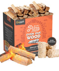 Oak Kiln Dried Five To Six Inch Mini Pizza Oven Logs Bundle 12 To 14 Lbs With Ten Natural Fire Starters in packaging