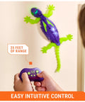 Rad Glow In The Dark Gecko Wall Climber Robot Toy With Rechargeable Remote Control operated by child, climbing wall