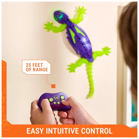 Rad Glow In The Dark Gecko Wall Climber Robot Toy With Rechargeable Remote Control operated by child, climbing wall