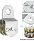 Beefy Heavy Duty Double Pulley Block Wheel Set Two Pack 38mm Carbon Steel Construction For Lifting And Towing Applications Indoor Outdoor Use Rust Resistant Waterproof Built To Last close-up