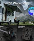 Waterproof Pass Through RJ45 Wall Socket For Starlink Gen3, CAT6 Ethernet Female To Female Aluminum Bulkhead Panel Connector For RV Camper Trailer Off Grid Starlink Dish Setup IP68 Rated installed on RV