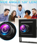 16MP USB Webcam With 4K Resolution For Desktop And Laptop, Ultra Wide 118 Degree Field Of View, IMX298 Sensor, Plug And Play Camera