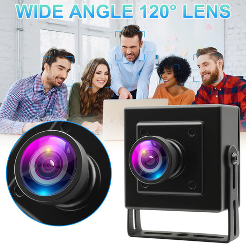 16MP USB Webcam With 4K Resolution For Desktop And Laptop, Ultra Wide 118 Degree Field Of View, IMX298 Sensor, Plug And Play Camera