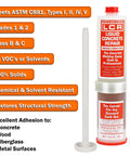 Crack Injection Epoxy Kit For Concrete, Wood, Fiberglass And Metal In A 10 Oz Cartridge With Resin And Hardener, One Gun Ready