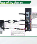 Basic wiring diagram for Servo Linear Actuator ZBX80 Plus CNC Motion Platform with 400W 220V Servo Motor setup.