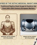 Medieval Shoulder Pauldron Set With Iron Gorget And Spaulders For LARP Ren Faire SCA Knight Armor Cosplay Beefy Adjustable Men