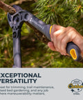 Compact 16 Inch Lopper With Gear Assist Anvil Blade Lightweight Pruner For Dry Branches Up To One And A Quarter Inch Cutting Capacity