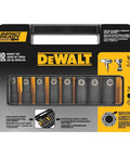 Impact Socket Set Three Eighths Inch Drive SAE Ten Piece With Adapters And Recessed Corner Sockets in high-impact case