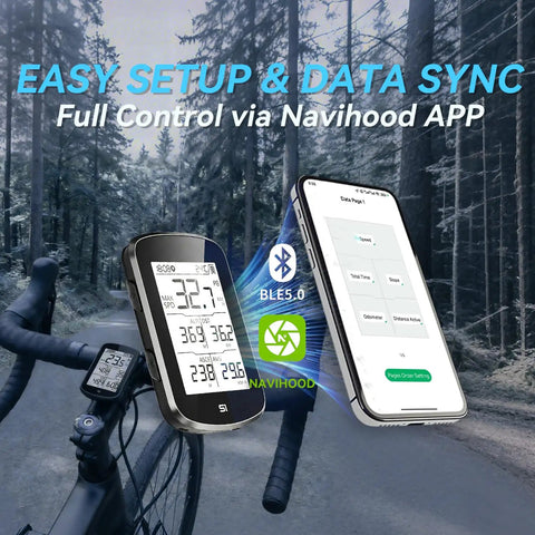 Entry Level GPS Bike Computer With Wireless Connectivity Laminated Two Point Eight Inch Screen Ultra Thin Lightweight