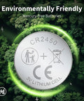 Bulletproof Cr2450 3V Lithium Coin Cell Batteries 6 Pack for environmentally friendly power usage in devices.