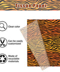 Totally Boss Tiger Print Tissue Paper Set With 50 Sheets, Animal Pattern Gift Wrap In 19.7x13.8 Inch Size, clear color design