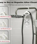 All In One CPAP Cleaning Kit With Hose Dryer for Universal 22mm Tubing includes mask hanger on shower head