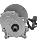Front view of Powerful 250W 24V Low Speed Brushed DC Motor With 75 RPM Gearhead For Wheelchairs Beach Bikes And DIY Projects