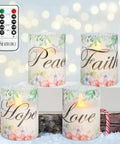 Flameless Real Wax Floral LED Candles With Remote And Timer 4 Pack For Home Decor Parties glass covered flickering candles