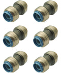 Half Inch Polybutylene Transition Coupling Pack Of Six Brass Push To Connect Plumbing Fittings For PEX Copper CPVC PE RT HDPE