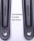 Square Hole Bike Crank Arms Set 170Mm for Ebike Mid Mounted Motors, heavy duty forged 6061 alloy shown from top view