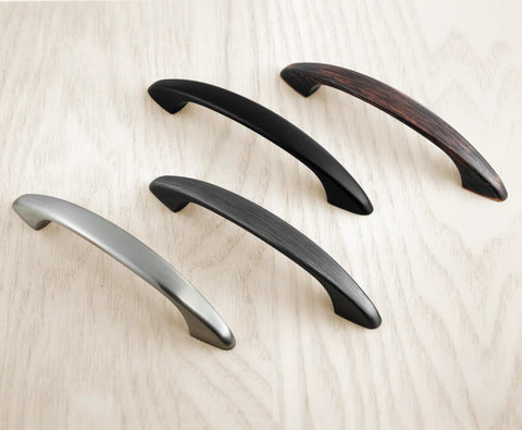 Oil Rubbed Bronze Dresser Handles 10 Pack Modern Arched Cabinet Pulls For Drawers And Cabinets Minimalist Slim Design 3 Inch Center To Center Hole Brushed Bronze Finish For Kitchens And Vanities Durable Hardware For Everyday Use.