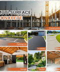 Rock Solid Self Leveling Concrete Crack Filler Tough As Nails Heavy Duty Cement Repair Paste For Driveways Patios Sidewalks showcased in multi-surface applications.