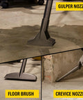 Beast Of A 5 Gallon Wet Dry Shop Vacuum With 4 Peak HP Motor Stainless Steel Tank Portable Vac attachments for floor and crevice cleaning.