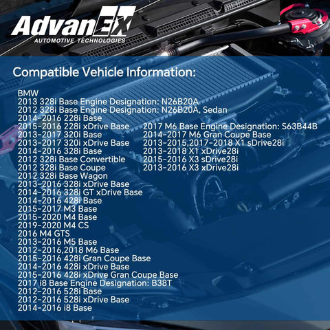 Vehicle compatibility chart for Mass Air Flow Sensor Replacement for BMW and Mini Cooper 0280218266