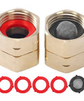 Swivel 3/4 Inch Brass Garden Hose Adapter Female To Female Connector For Pressure Washer To Garden Hose No Leak Easy Install Quick Fit Heavy Duty Brass Fittings 2 Pack With 4 Extra Washers And 1 Filter