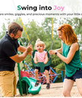 Outdoor Toddler Swing With High Back Full Bucket Seat For Backyard Or Playground 330 Lb Capacity Ultra Safe Design in use