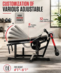 All In One Leg Extension And Curl Machine For Home Gym 700LB Capacity with adjustable back pad and angle adjustment disc.