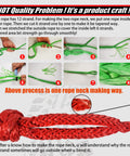 How to create rope neck process with 12-strand rope showing step-by-step 1 to 8 visuals for soft shackles.