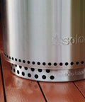 Close-up of Bonfire Stand For Smokeless Fire Pits And Outdoor Fireplaces Durable 304 Stainless Steel Heat Resistant Portable Elevated Fire Pit Accessory