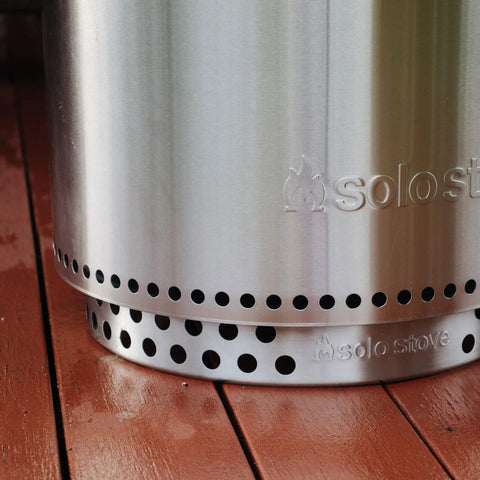 Close-up of Bonfire Stand For Smokeless Fire Pits And Outdoor Fireplaces Durable 304 Stainless Steel Heat Resistant Portable Elevated Fire Pit Accessory