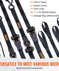Heavy Duty Ratchet Tie Down Straps 1 Inch By 15 Feet 4 Pack With Padded Handles Coated S Hooks Soft Loop on display