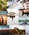 Collage featuring Fishin Casting Spoon Lures For Saltwater And Freshwater With Unpredictable Action And Balanced Weight in use.