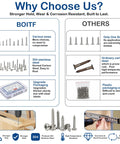 600-Piece Stainless Steel Wood Screws Set With 18 Sizes From 4 To 12, 3/8 Inch To 1-1/2 Inch, Phillips Pan And Flat Heads, Self-Tapping Coarse Threads, Assorted Wood Screws For DIY, Home Improvement, Cabinetry, And General Projects. 304 stainless steel screws in divided box